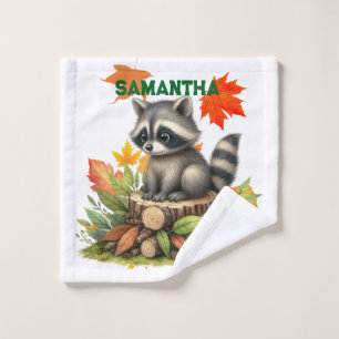 Raccoon Towel Set   Cute Animal Bath Towels