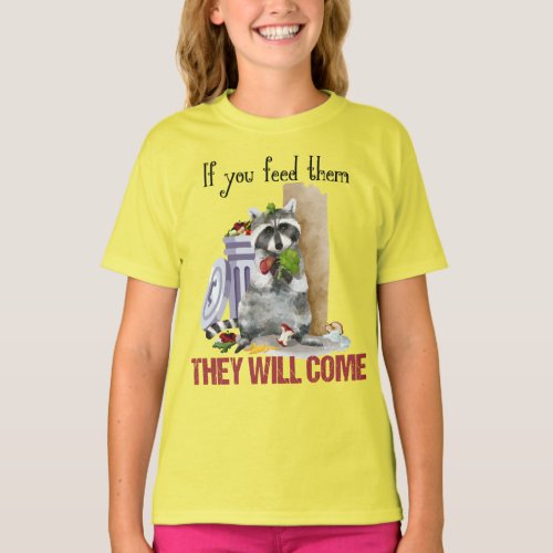 Raccoon Trash Bandit Kids Girls Youth T_shirt
