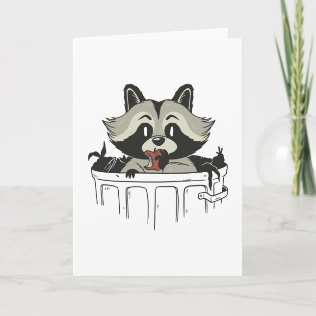 raccoon trash card (Front)