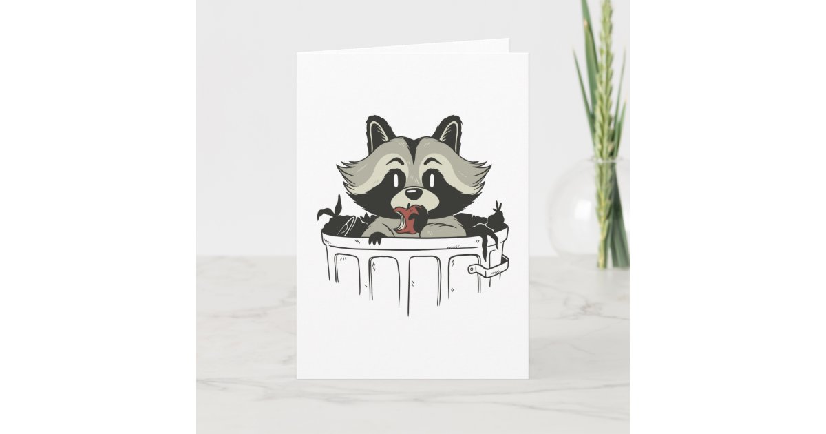 Trash Panda. cartoon cute funny retro raccoon face Art Print