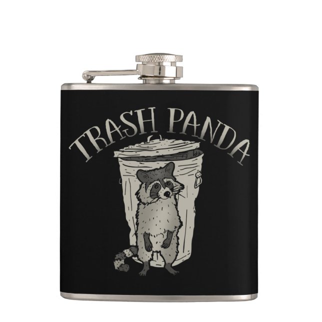 Raccoon Trash Panda Hip Flask (Front)