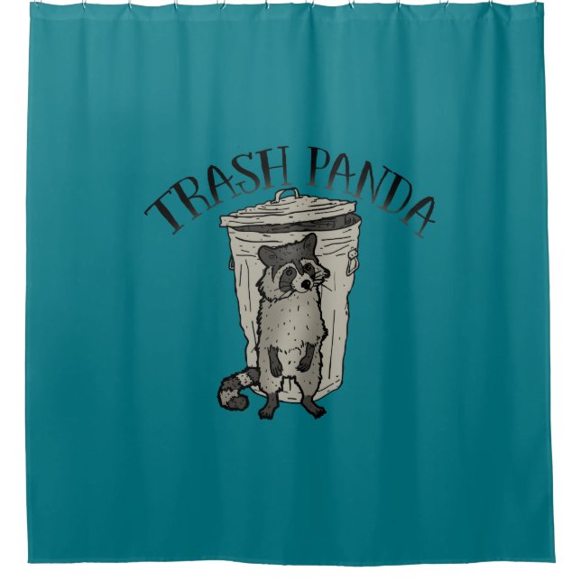 Raccoon Trash Panda Shower Curtain (Front)