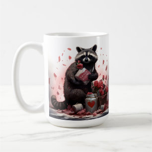 Raccoon trash poetry Valentines day Coffee Mug
