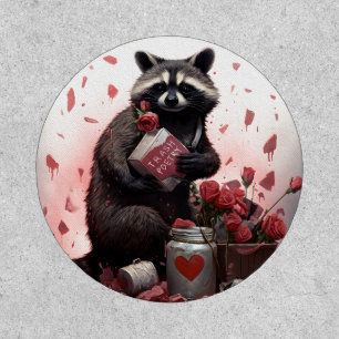 Raccoon trash poetry Valentines day Patch