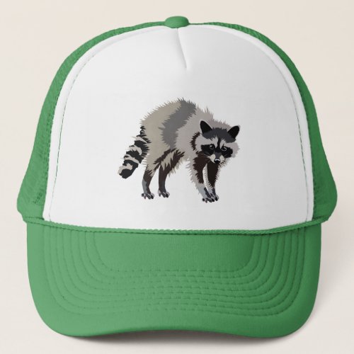 Raccoon trucker cap