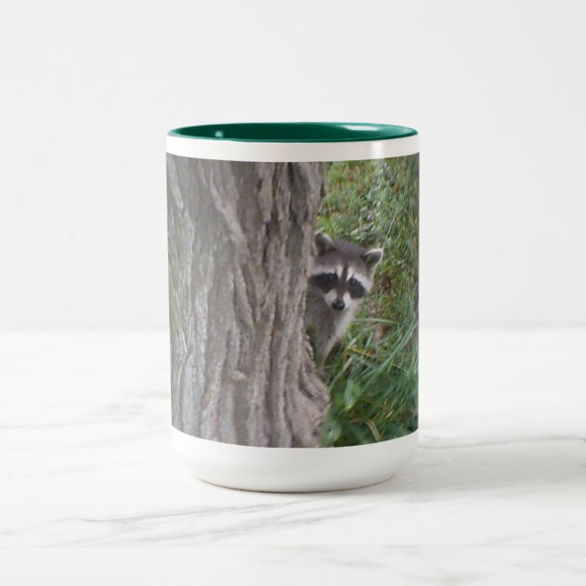 Raccoon Two-Tone Coffee Mug (Center)