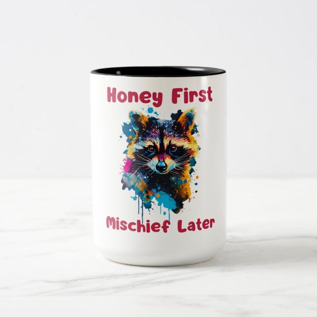 Raccoon Two-Tone Coffee Mug (Center)