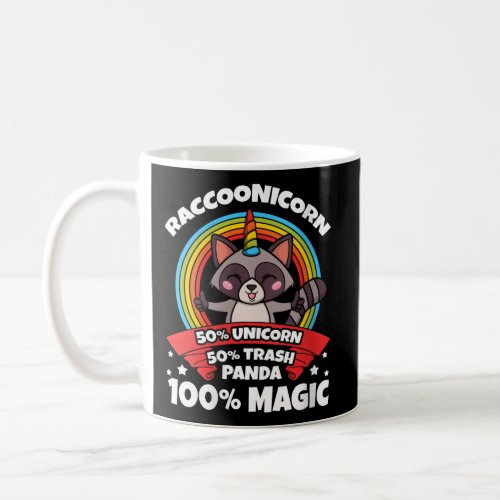 Raccoon Unicorn Trash Panda Animal Ringtail Coffee Mug