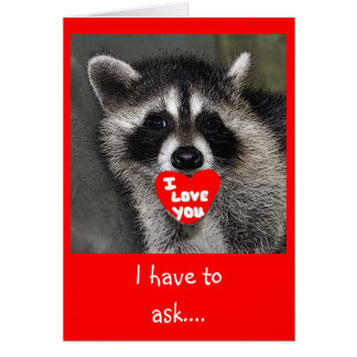 Unique 40 Raccoon Valentine Card