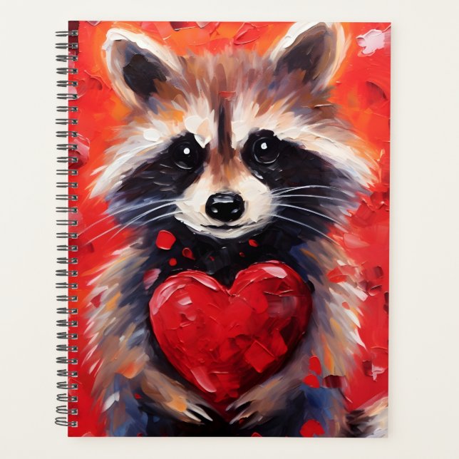 Raccoon Valentines day Planner (Front)