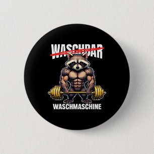 Raccoon Washing Machine Bodybuilding Fitness Gym Button
