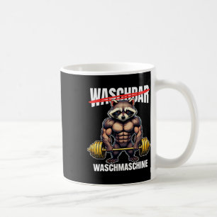 Raccoon Washing Machine Bodybuilding Fitness Gym Coffee Mug