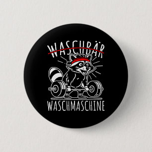 Raccoon Washing Machine Raccoon Fitness Bodybuildi Button
