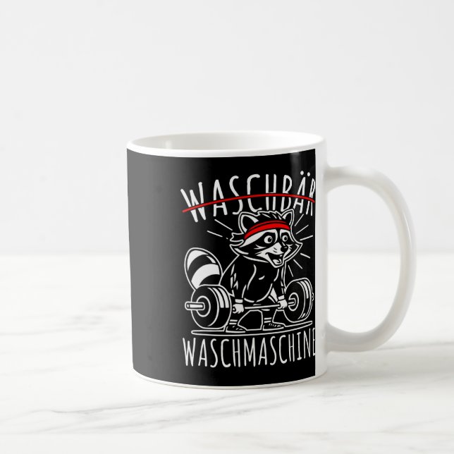 Raccoon Washing Machine Raccoon Fitness Bodybuildi Coffee Mug (Right)