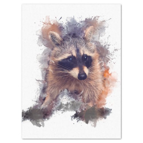 Raccoon Watercolor Tissue Paper