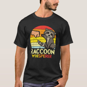 Raccoon Whisperer Fist Bump Retro Animal Pet Women T-Shirt