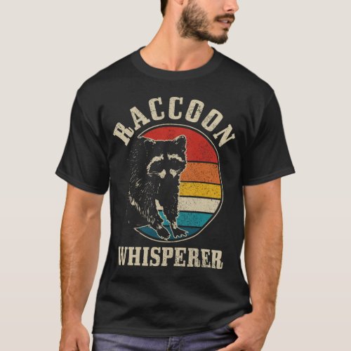 Raccoon Whisperer Vintage Retro Racoon Street Cat T_Shirt
