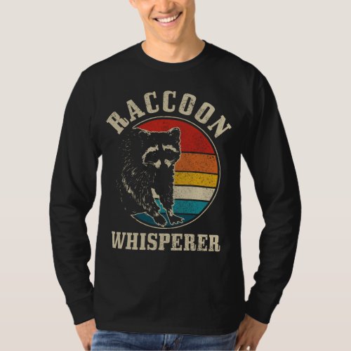 Raccoon Whisperer Vintage Retro Racoon Street Cat T_Shirt