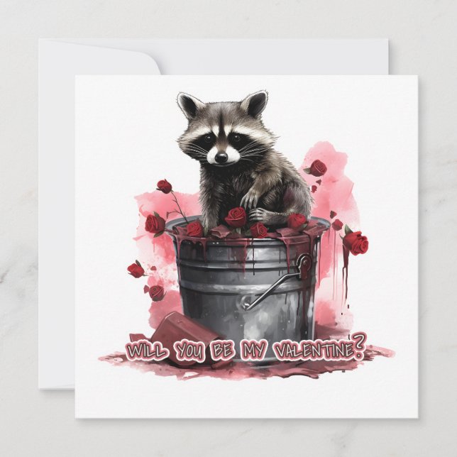 Raccoon Will you be my Valentine? (Front)