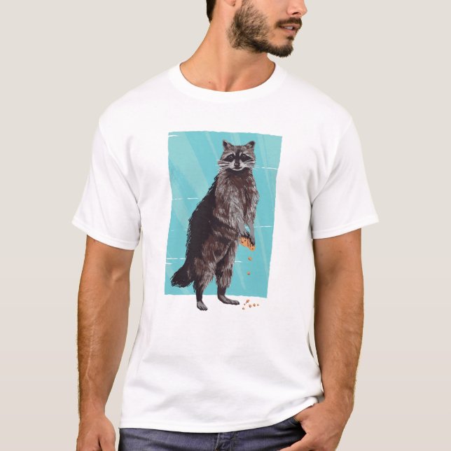Raccoon With a Cookie T-Shirt (Front)