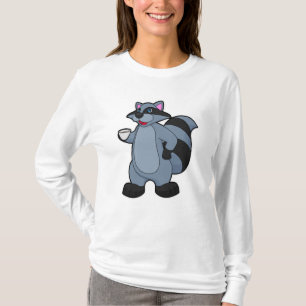 Raccoon with Cup of Coffee T-Shirt