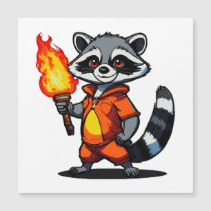 Raccoon with Torch