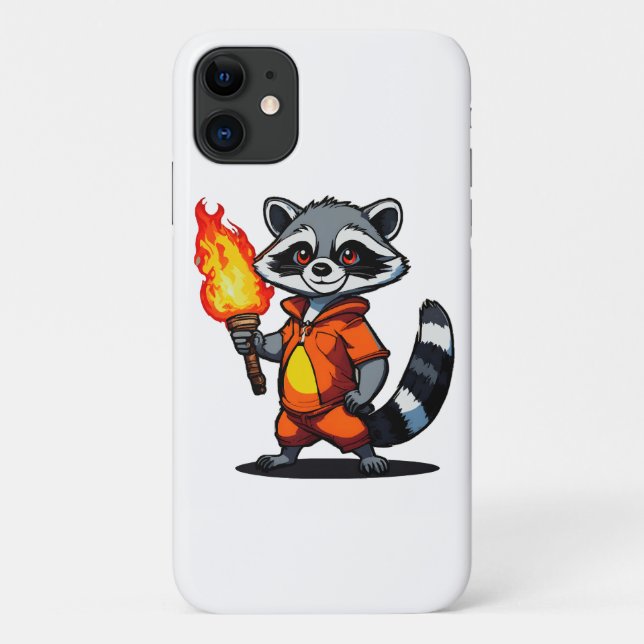 Raccoon with Torch Case-Mate iPhone Case (Back)