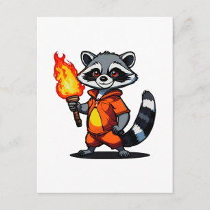 Raccoon with Torch Enclosure Card
