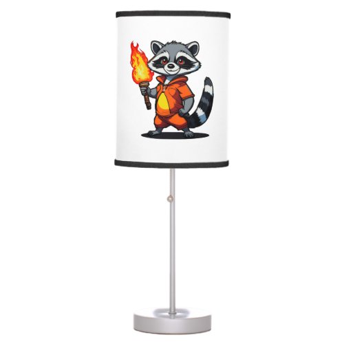Raccoon with Torch Table Lamp