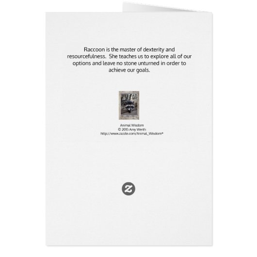 Raccoon with White Flower (Back)