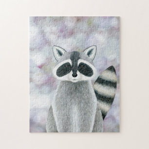 raccoon (woodland animal portrait) jigsaw puzzle