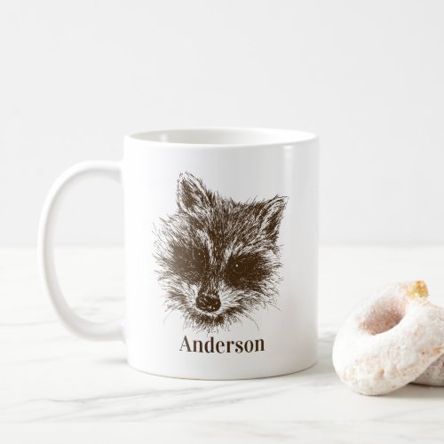 Raccoon Woodland Creature Animal Personalized Coffee Mug