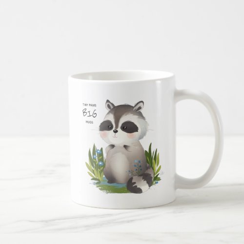 Raccoon  Woodland Forest Animal Illustration Coffee Mug