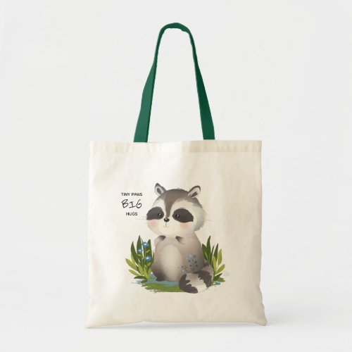 Raccoon  Woodland Forest Animal Illustration Tote Bag