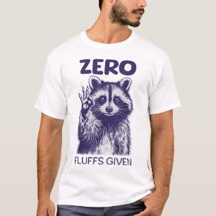 Raccoon Zero Fluffs Given Sayings Sarcastic T-Shirt