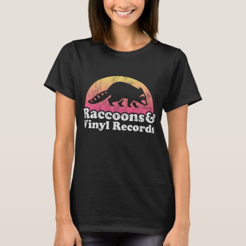 Raccoons and Vinyl Records Raccoon and LPs T_Shirt