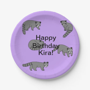 Raccoons Birthday Paper Plates