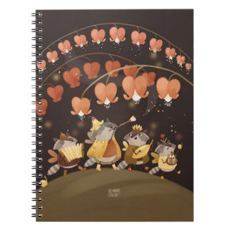 Raccoons Botanical Secrets Spiral Photo Notebook