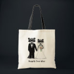 Raccoons Getting Married - Cute Bride and Groom Tote Bag<br><div class="desc">Newlywed Raccoons Bride and Groom. This cute tote bag makes a fun gift for the happy couple.</div>