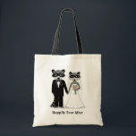 Raccoons Getting Married - Cute Bride and Groom Tote Bag<br><div class="desc">Newlywed Raccoons Bride and Groom. This cute tote bag makes a fun gift for the happy couple.</div>