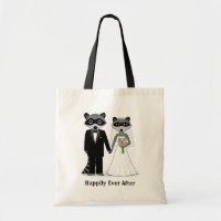 Raccoons Getting Married - Cute Bride and Groom