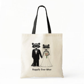 Raccoons Getting Married - Cute Bride and Groom Tote Bag