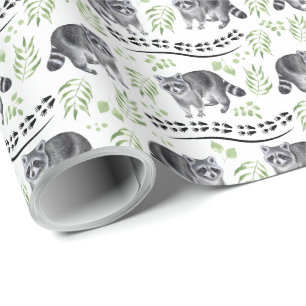 Raccoons Gift Wrapping Paper