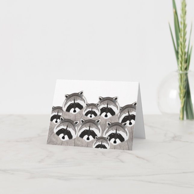 Raccoons Greeting Card (Front)