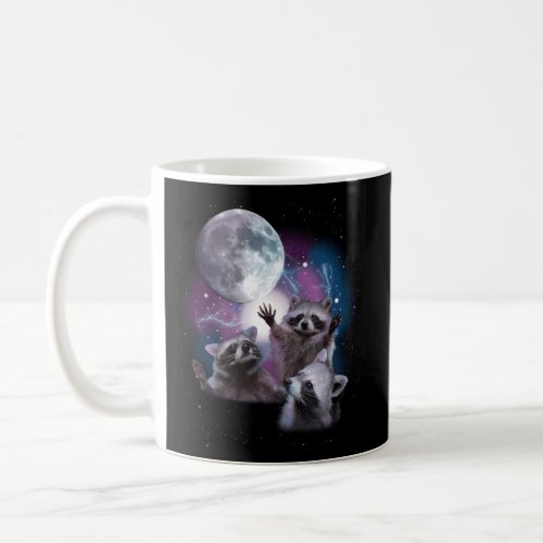 Raccoons Howling At The Moon _ Raccoon Coffee Mug