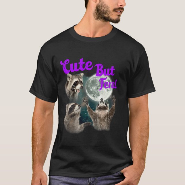 Raccoons Moon For Him Men Women T Shirt (Front)