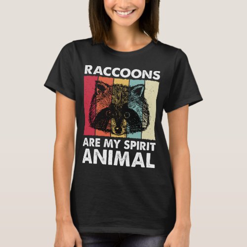 Raccoons Spirit Animal Racoon Raccoon Lover Girls  T_Shirt