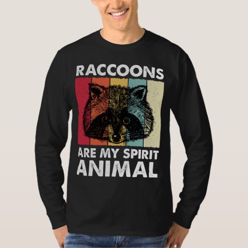 Raccoons Spirit Animal Racoon Raccoon Lover Girls  T_Shirt