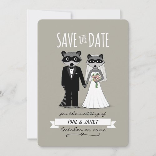 Raccoons Wedding Save the Date