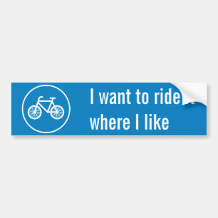 Race a bicycle bumper sticker